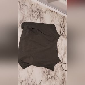 Dark green crop top tank